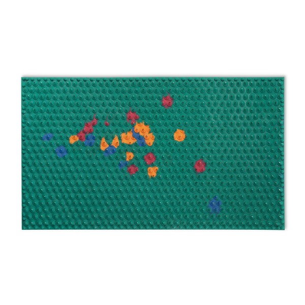 Аппликатор Ляпко Коврик малый резиновый, размер 237 х 137 мм, шаг игл 6,0 мм