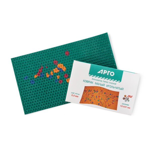 Аппликатор Ляпко Коврик малый резиновый, размер 237 х 137 мм, шаг игл 6,0 мм
