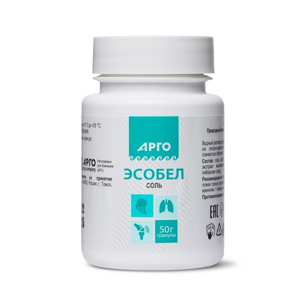 Соль для ванн Эсобел, противовоспалительное обезболивающее средство