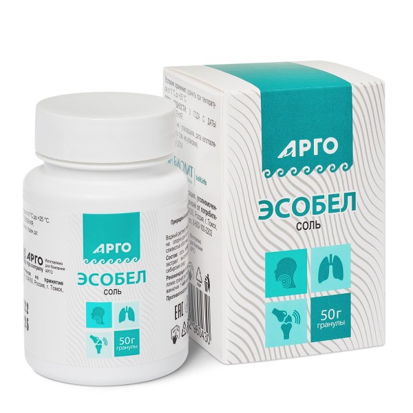 Соль для ванн Эсобел, противовоспалительное обезболивающее средство