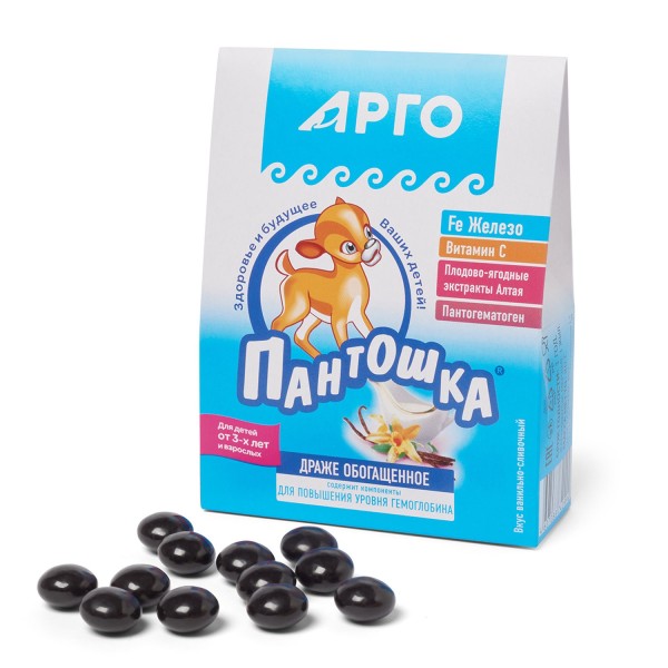 Драже Пантошка-Fe при анемии и мышечной слабости
