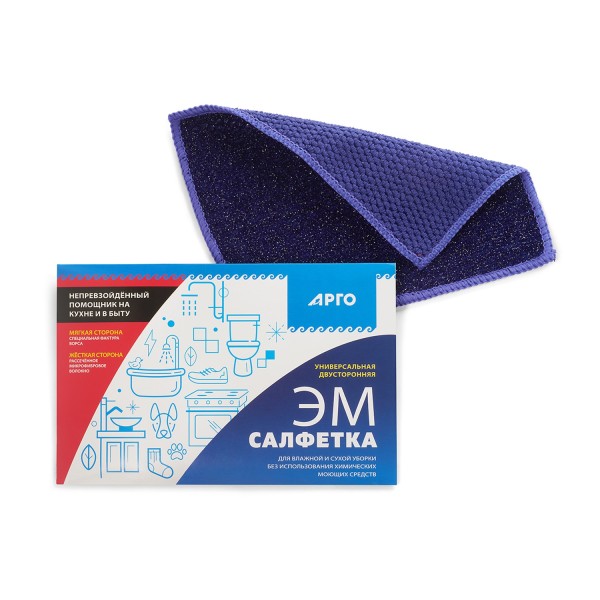 ЭМ-салфетка универсальная для удаления пыли и грязи