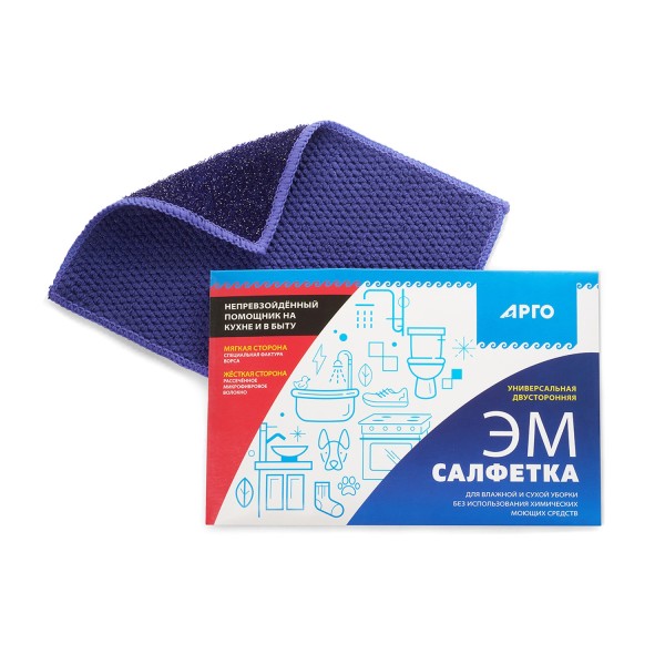 ЭМ-салфетка универсальная для удаления пыли и грязи