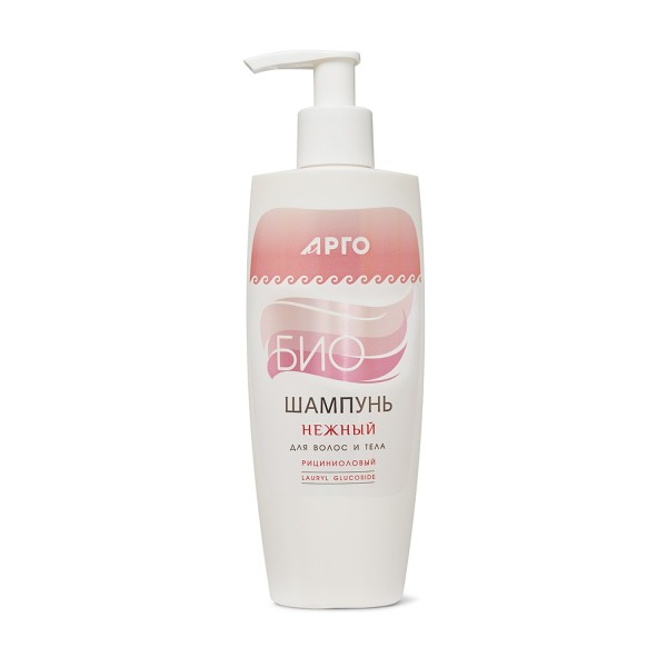 Шампунь Рициниоловый Нежный для всех типов волос, очищение и смягчение