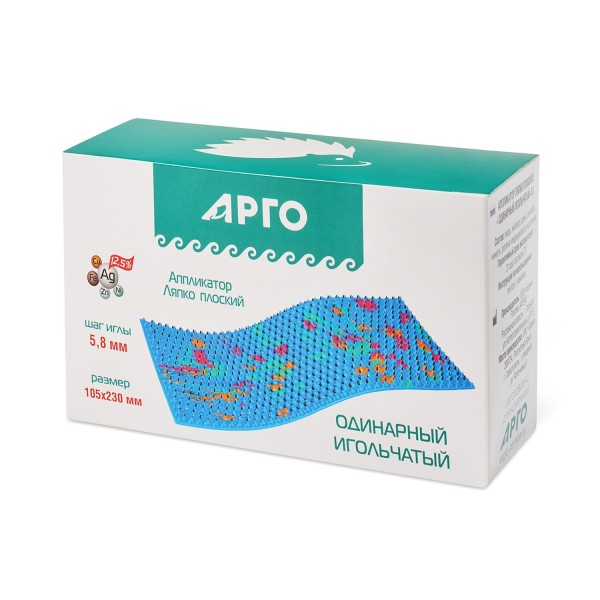 Аппликатор Ляпко Одинарный, размер 105 х 230 мм, шаг игл 5,8 мм