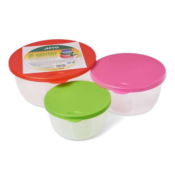 ЭМ-контейнер 3 штуки для хранения продуктов