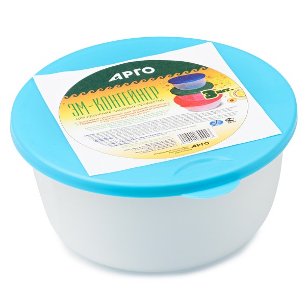 ЭМ-контейнер 3 штуки для хранения продуктов