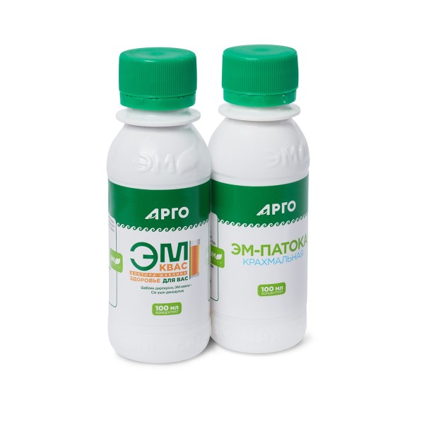 Напиток ЭМ-Квас 2 в 1, 100 мл + 100 мл