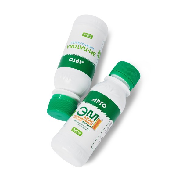 Напиток ЭМ-Квас 2 в 1, 100 мл + 100 мл