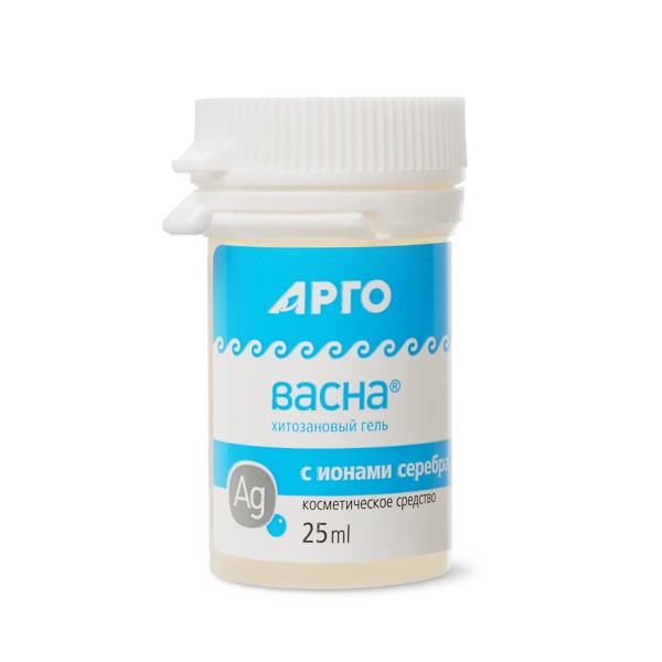 Гель АргоВасна 25 г, хитозановый гель с ионами серебра, заживляющий и защитный
