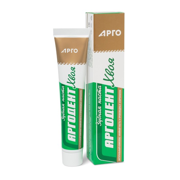 Паста зубная Аргодент Хвоя против пародонтоза и воспаления дёсен