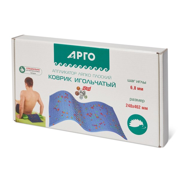 Аппликатор Ляпко Коврик, размер 248 х 462 мм, шаг игл 6,8 мм