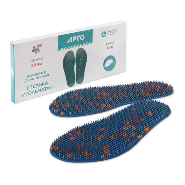 Аппликатор Ляпко Стелька-скороход, размер 43-46, шаг игл 5,0 мм