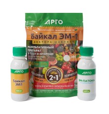 Биоудобрение Байкал ЭМ-1, концентрат 2 в 1, 100 мл + 100 мл