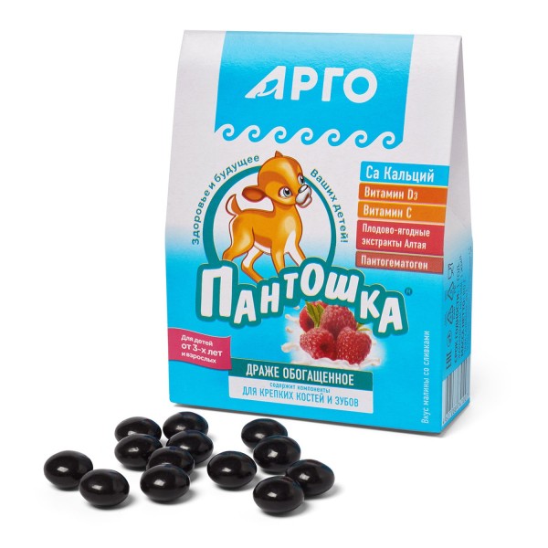 Драже Пантошка-Ca, источник кальция для костной ткани