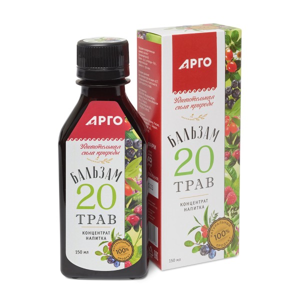 Концентрат напитка Бальзам 20 трав, общеукрепляющее средство